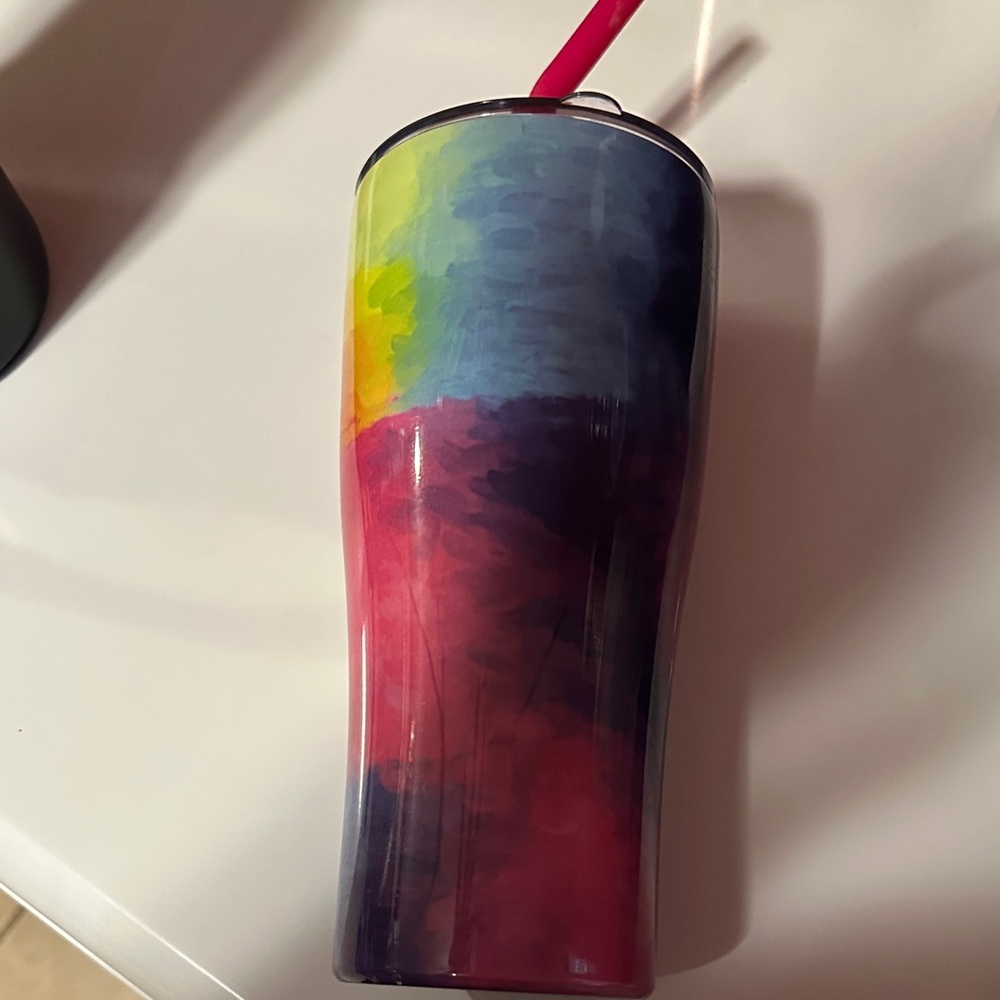 Colorful Gradient Tumbler with Straw